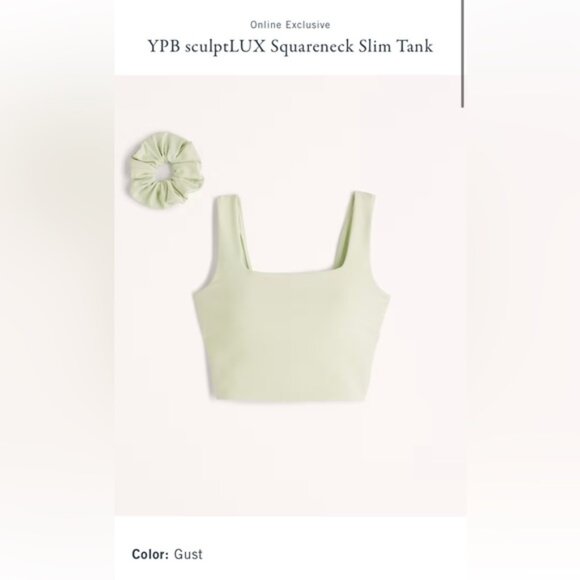 Abercrombie & Fitch YPB sculptLUX Squareneck Slim Tank XS - Picture 1 of 5